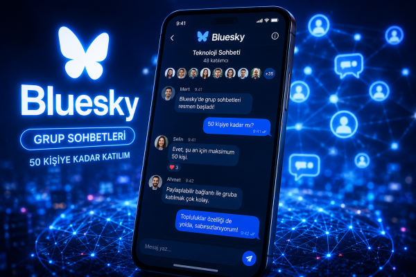 Bluesky Grup Sohbeti Özelliğini Yayınladı Bluesky Grup Sohbeti Özelliğini Yayınladı