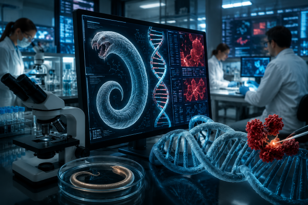 CRISPR ile genetiği değiştirilen kancalı kurtlar