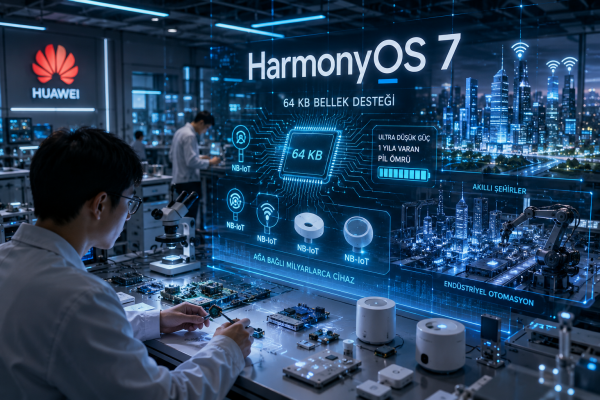 Huawei HarmonyOS 7, 64 KB Bellekli IoT Cihazlarına Destek Getiriyor