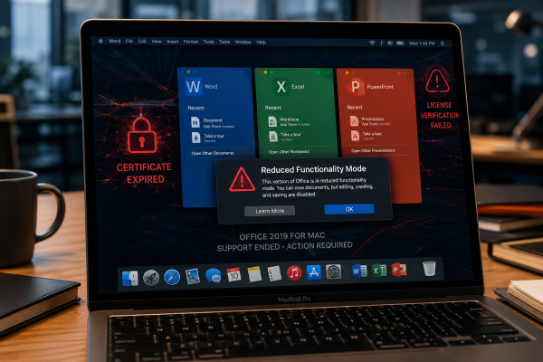 Office 2019 for Mac Desteği Fiilen Bitiyor Office 2019 for Mac Desteği Fiilen Bitiyor