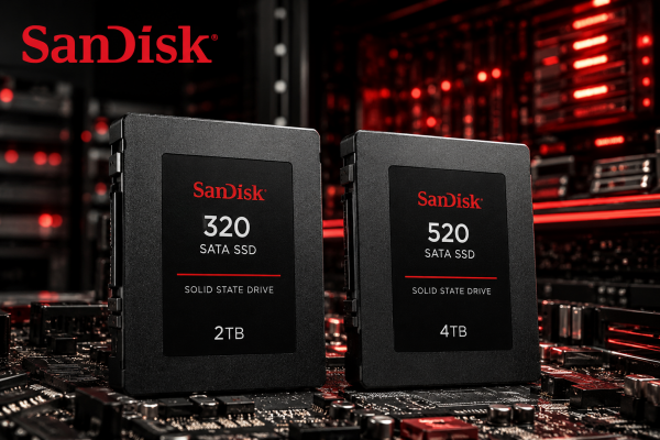 SanDisk'ten Yeni SATA SSD Serisi: 320 ve 520 Modelleri 4 TB'a Kadar Kapasite Sunuyor SanDisk'ten Yeni SATA SSD Serisi: 320 ve 520 Modelleri 4 TB'a Kadar Kapasite Sunuyor